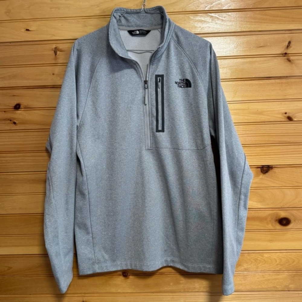 The North Face Gray Quarter-Zip Pullover Large